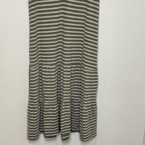 Pact Dress Womens Medium Striped Sleeveless V Neck Organic Cotton Pockets Casual