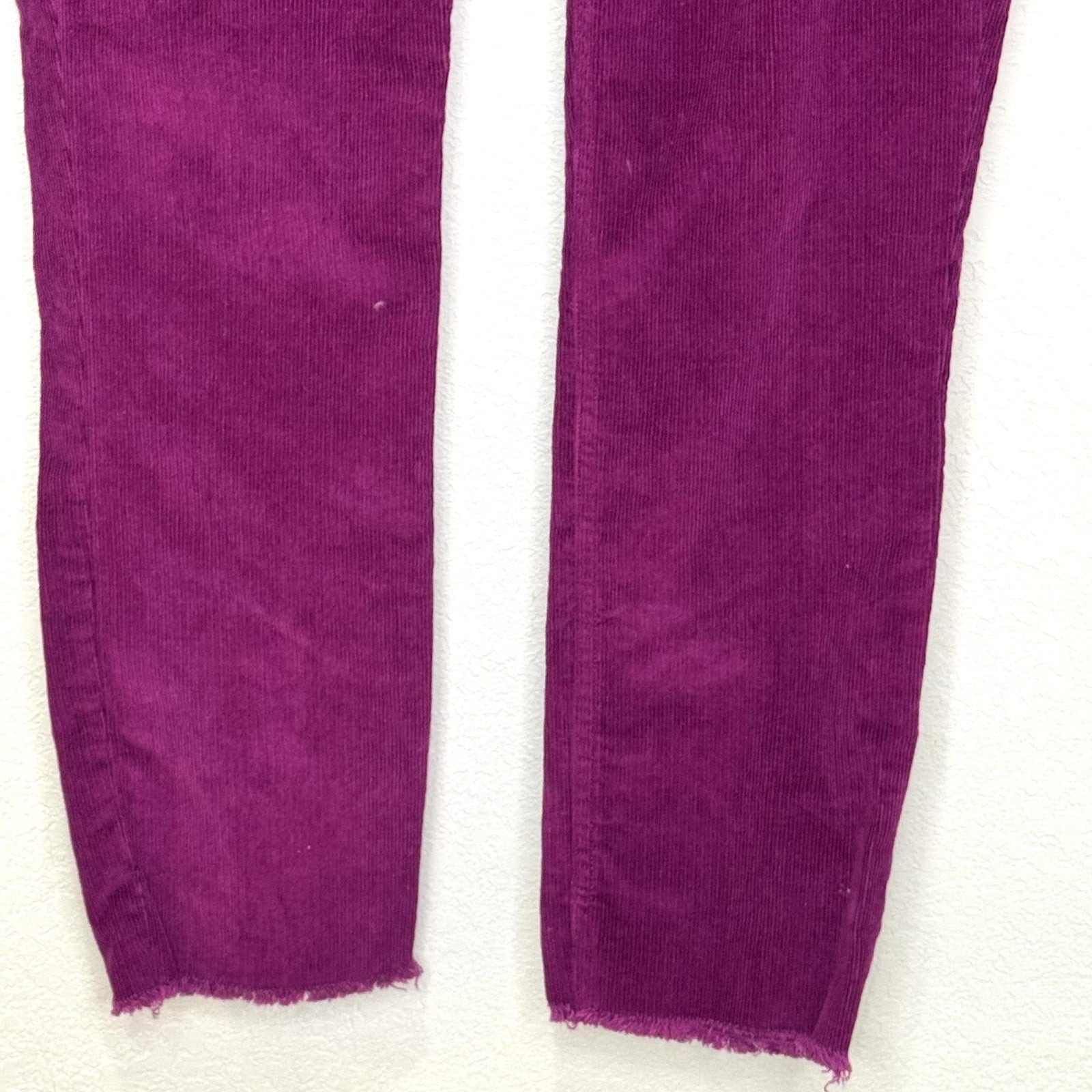Vineyard Vines Pants Womens 28 Purple Corduroy Raw Hem Ankle Stretch 2P001366
