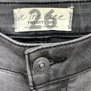 We The Free Jeans 26 Black Just Float On Flare Bell Bottom Distressed Boho