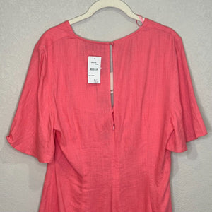 Finders Keepers Pink Short Sleeve V-Neck Sally Cut-Out Mini Dress Size 10 NEW