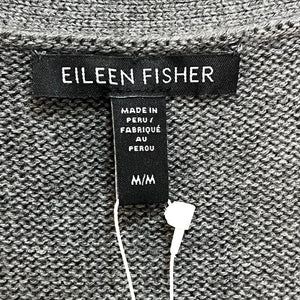 Eileen Fisher Peruvian Organic Cotton Blend V-Neck Cardigan Size Medium NEW $278