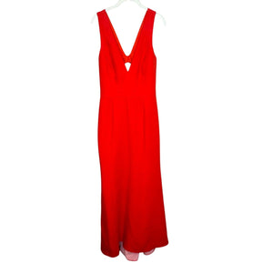 BCBGMAXAZARIA Maxi Dress Evening Gown Size 10 Bright Poppy Red Riva NEW $368