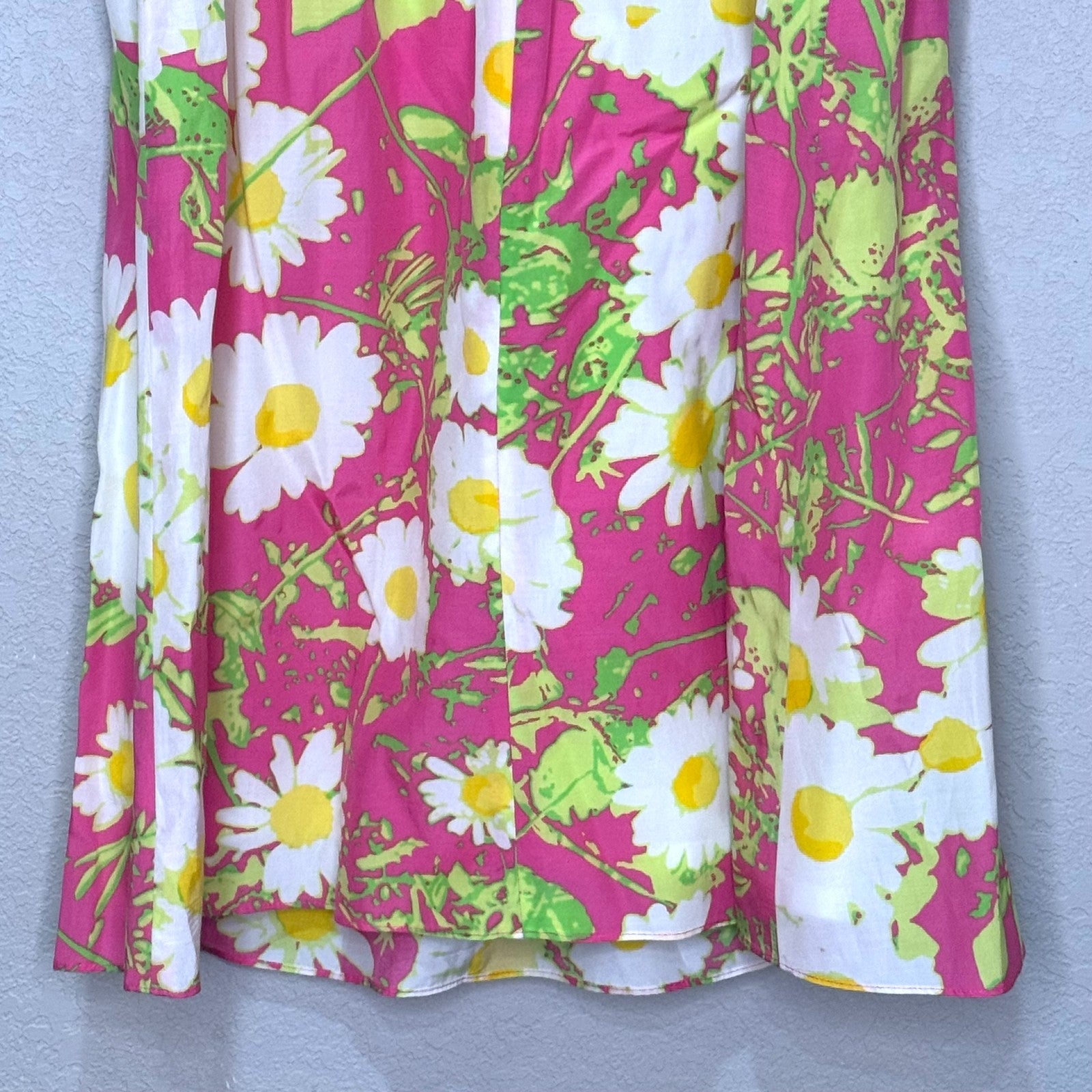 Lilly Pulitzer Briddie Strapless Dress Size 8 Daisy Floral Sundress Retro Mod