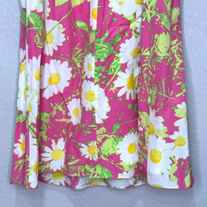 Lilly Pulitzer Briddie Strapless Dress Size 8 Daisy Floral Sundress Retro Mod