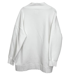 Wolford Sweatshirt Womens Medium White Oversized Mock Neck Asymmetrical Pullover