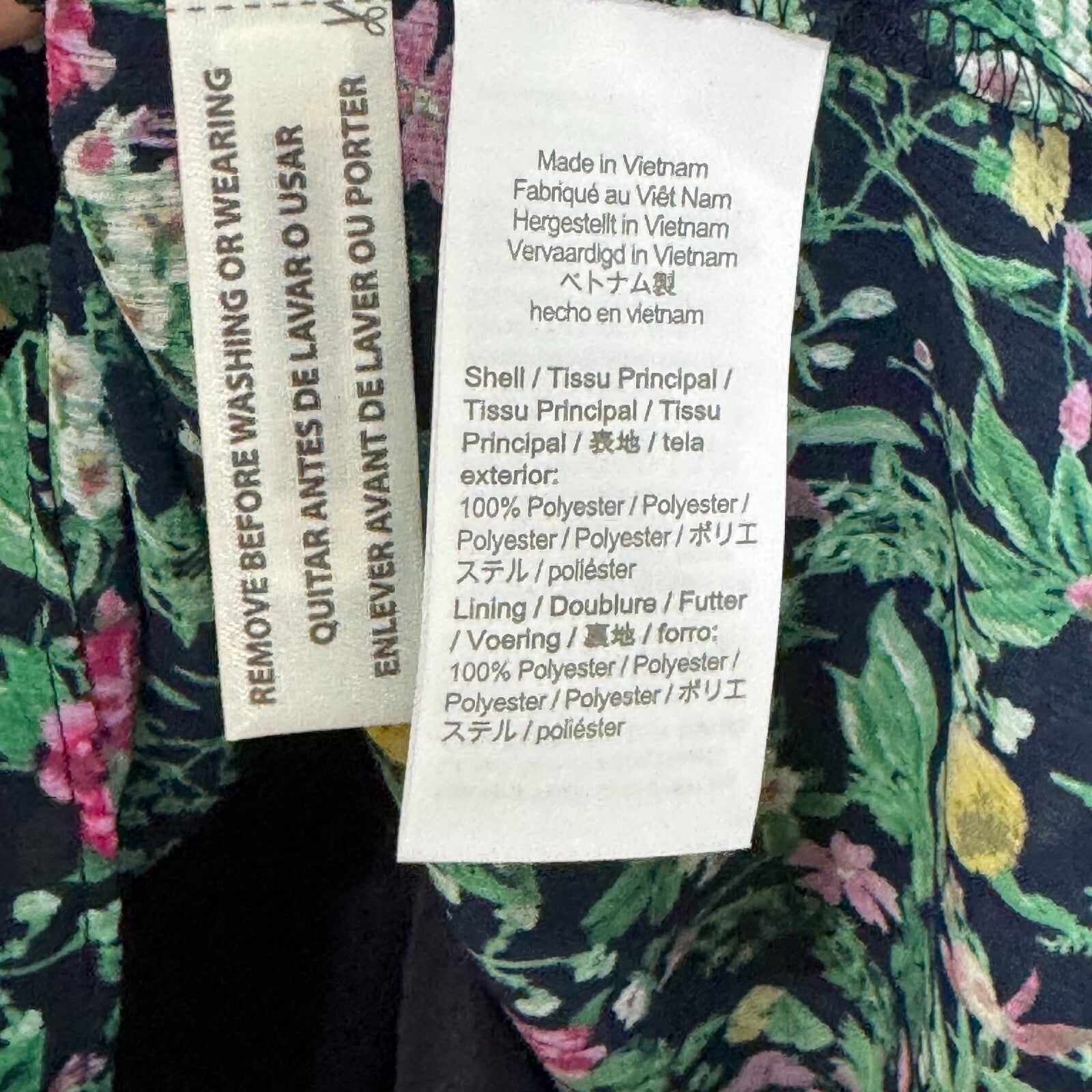 J. Crew Ruffle Top w Cami Size Medium Floral Garden Drapey Tie-Neck