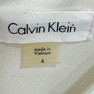 Calvin Klein NEW White 3/4 Bell Sleeve Boat Neck Sheath Dress Size 6