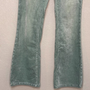 Anthropologie Pilcro The Icon Corduroy Jeans Pants Size 27 Green Flare Low Rise