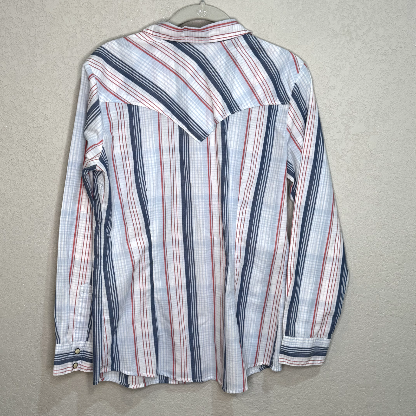 Wrangler Retro Womens Shirt Size Medium Snap Button Striped