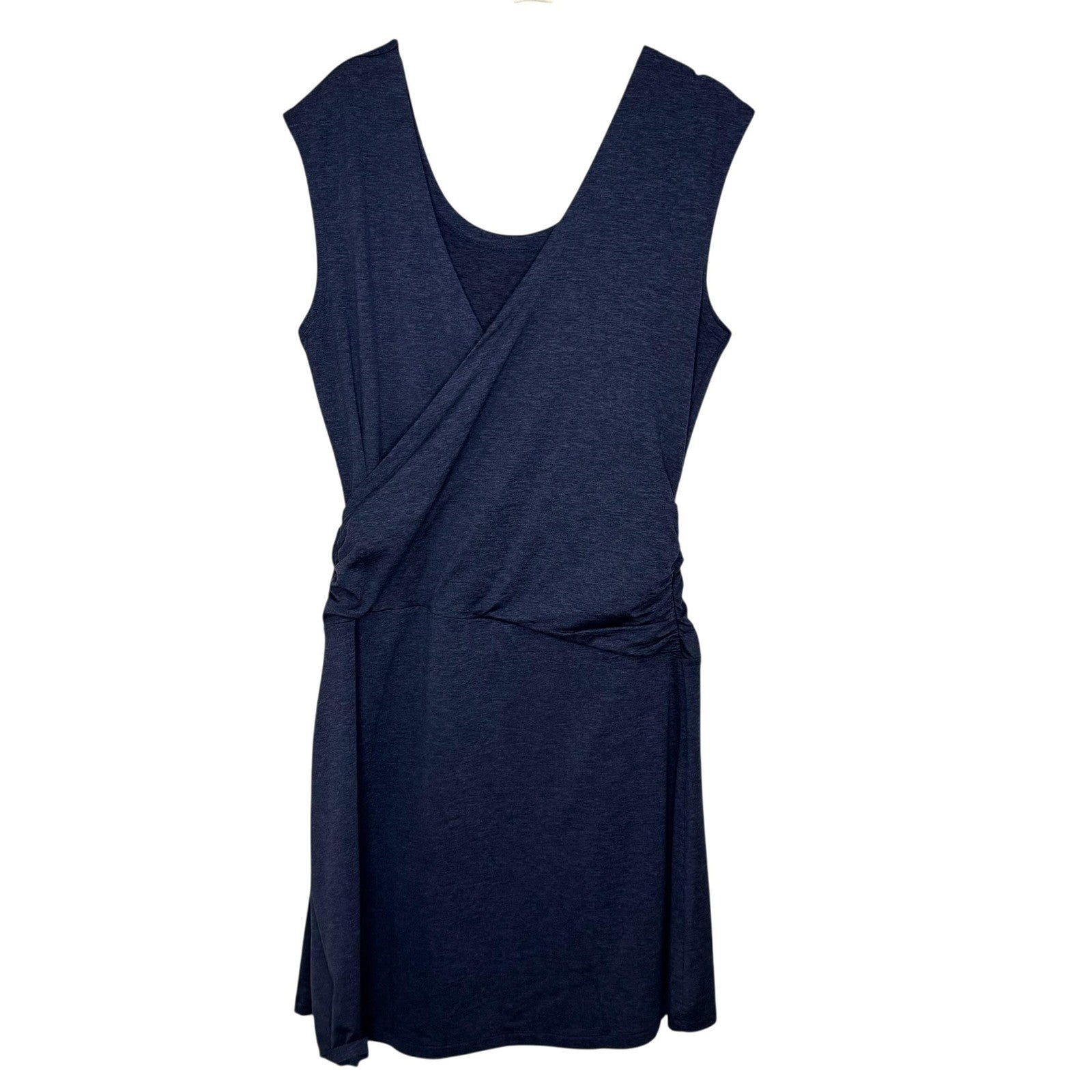 Patagonia Dress Womens Large Blue Nena Wrap Tank Sleeveless Summer Travel Lined