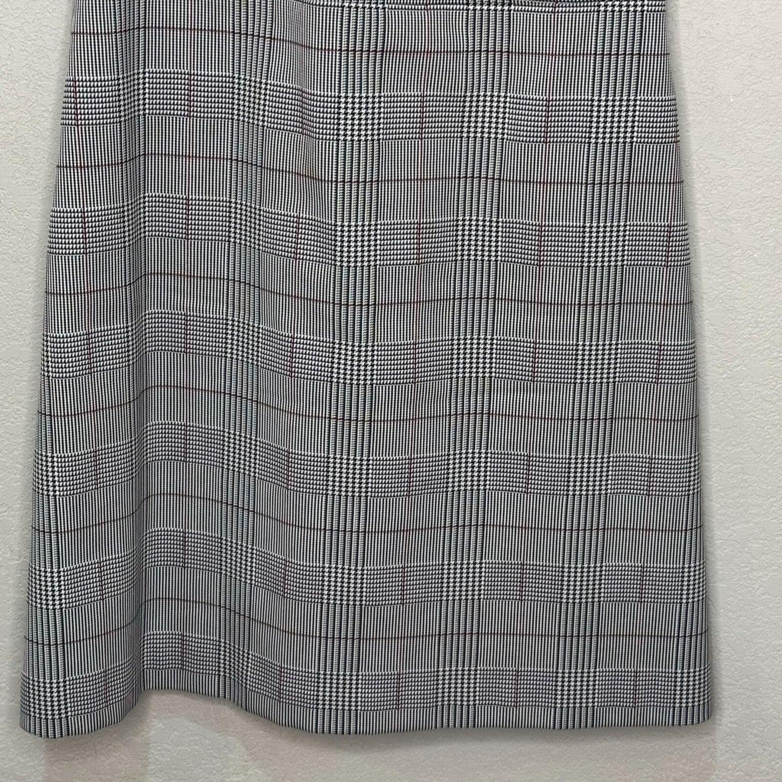 Theory Raneid Brant Check Plaid Dress Size 10 Sleeveless Jumper Gray Career