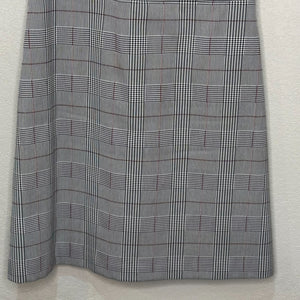 Theory Raneid Brant Check Plaid Dress Size 10 Sleeveless Jumper Gray Career