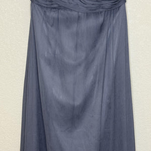 BHLDN Dress Womens Medium Blue Gray Sleeveless Chiffon Maxi Gown Formal Wedding
