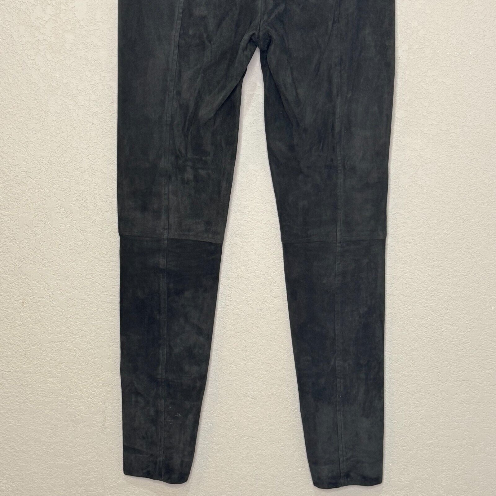 Ralph Lauren Polo 100% Lambs Suede Leggings Size Medium Charcoal Gray