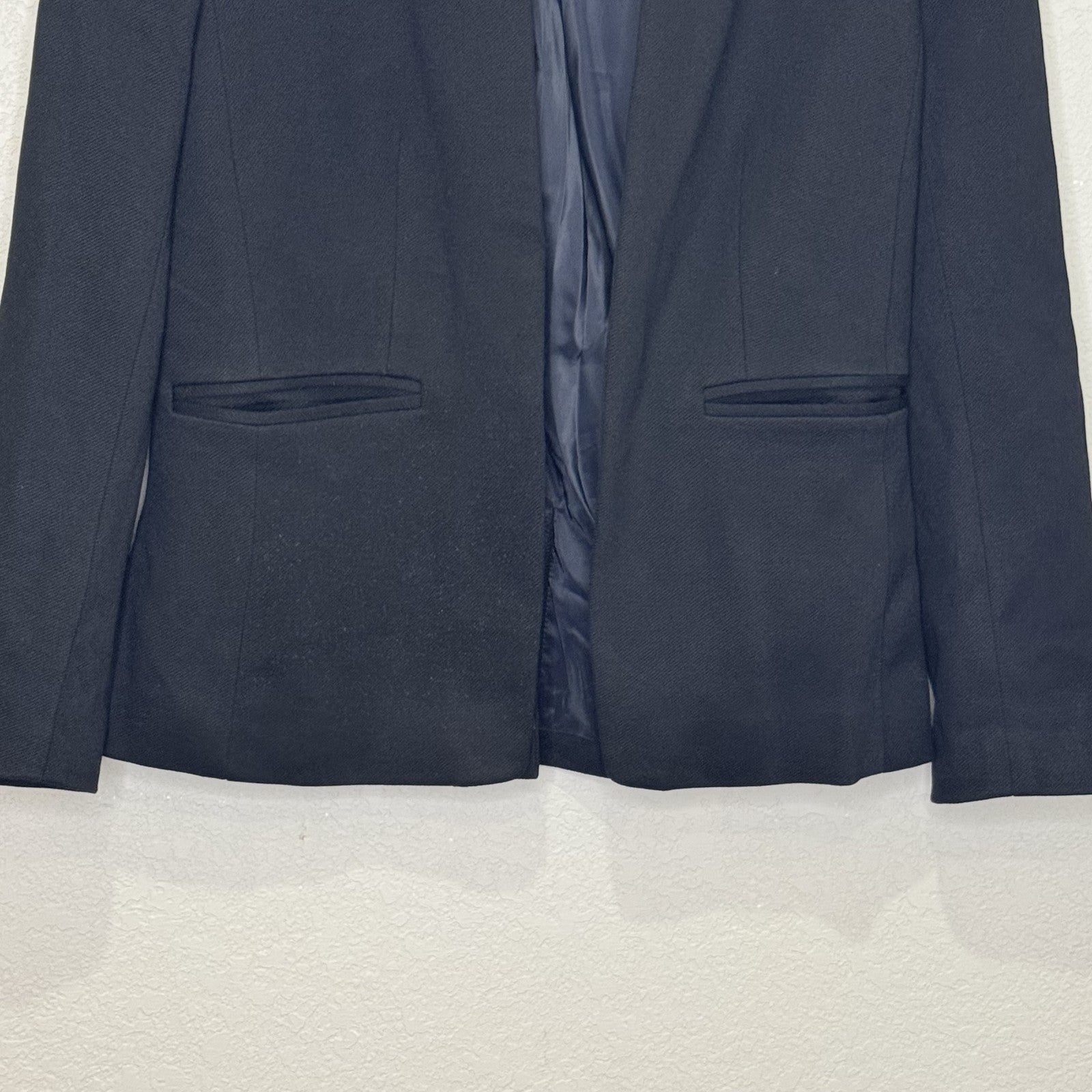 J Crew Going Out Blazer Womens 4 Black Open Front Work Office Suit Jacket