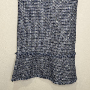 Lafayette 148 Dress Womens Petite Small Shift Tweed Fringe New Pockets