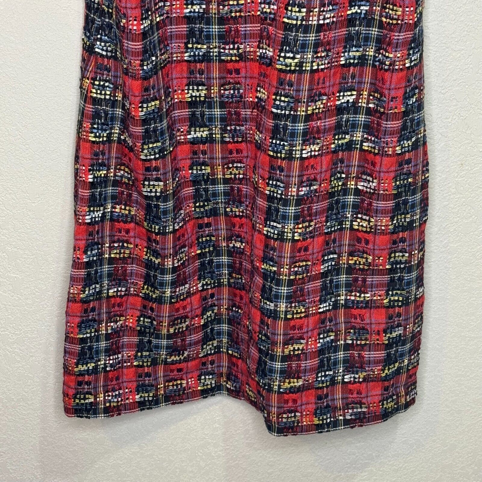 STS Sail to Sable NEW Red Holiday Plaid Shift Dress Size 12 $268