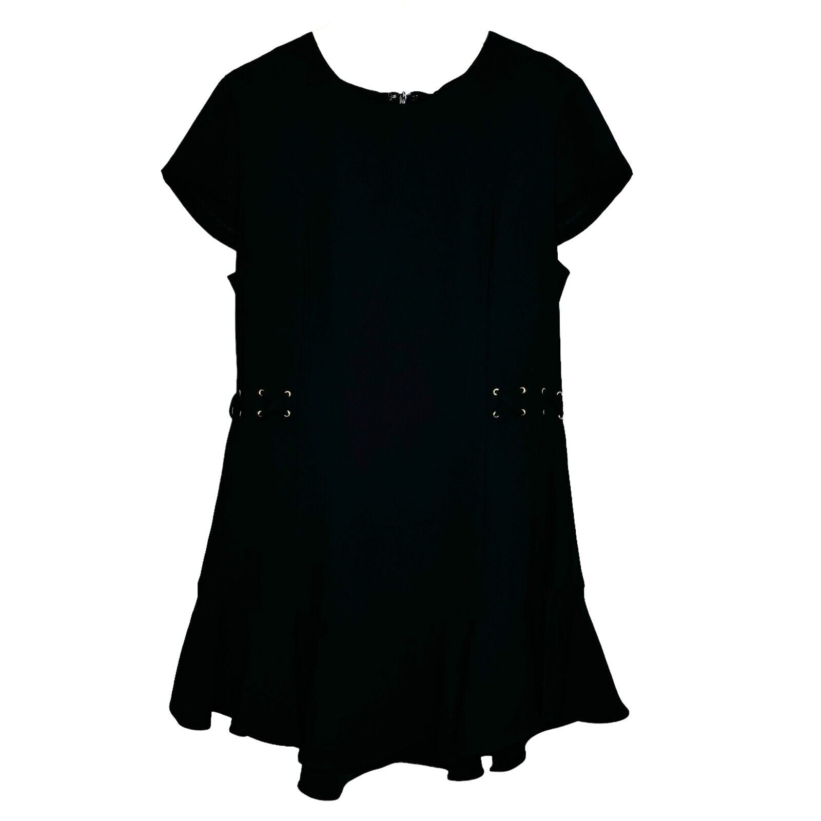 Amanda Uprichard Black Mckenna Lace Side Waist Mini Dress Size Medium $194