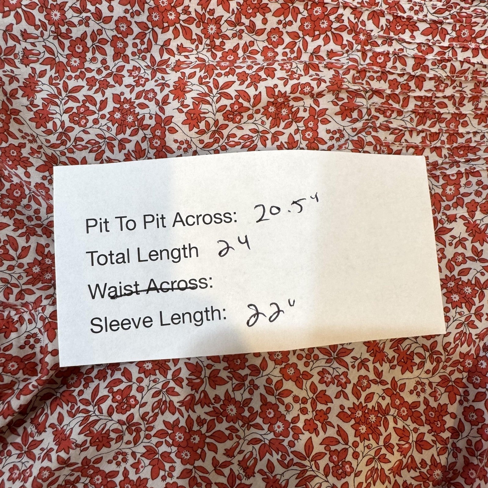 J.Crew Shirt Womens 6 Red Liberty Fabric Floral Long Sleeve Popover Ruffle Neck