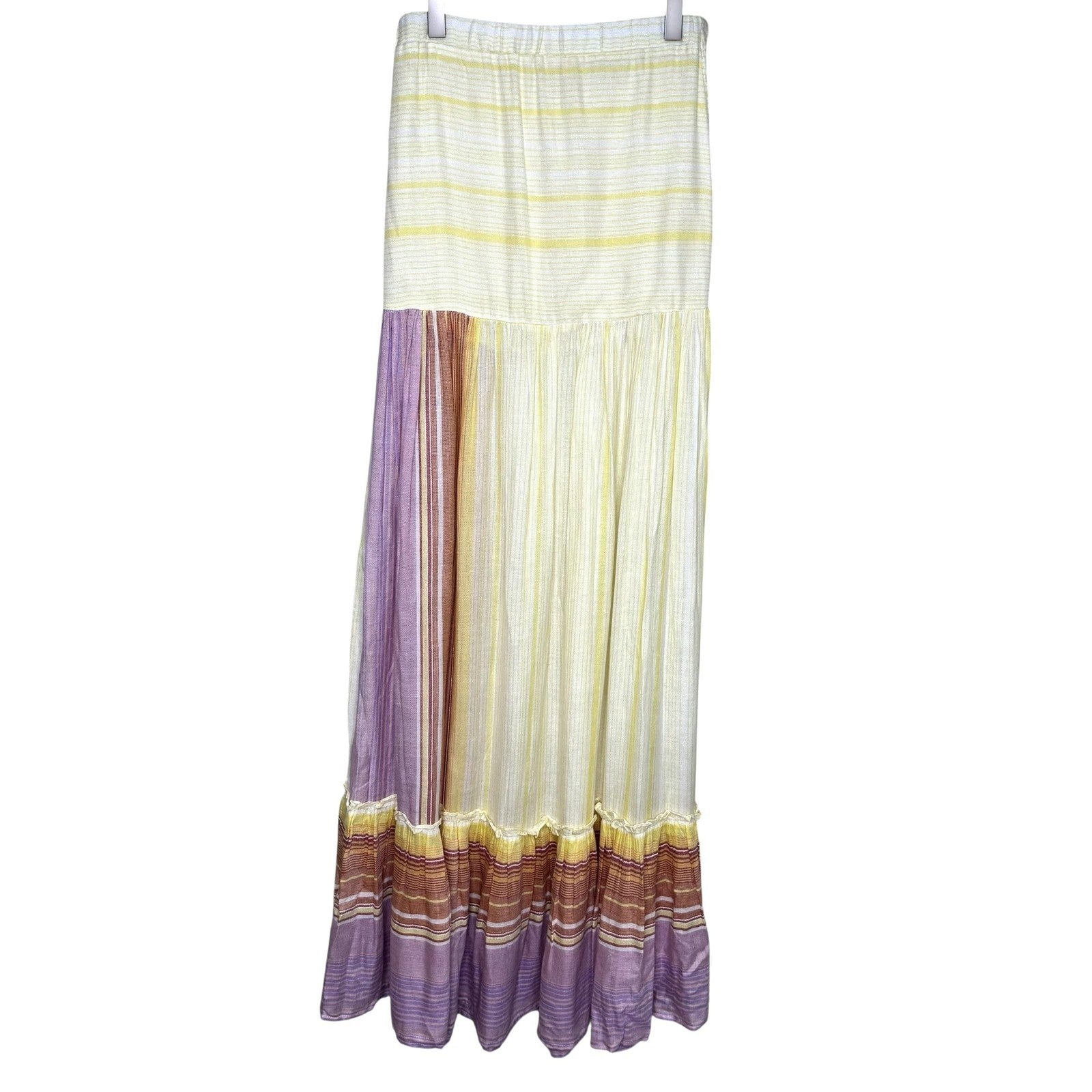 Jen's Pirate Booty Skirt Size Small Carnival Lia Maxi Boho Tiered Striped India