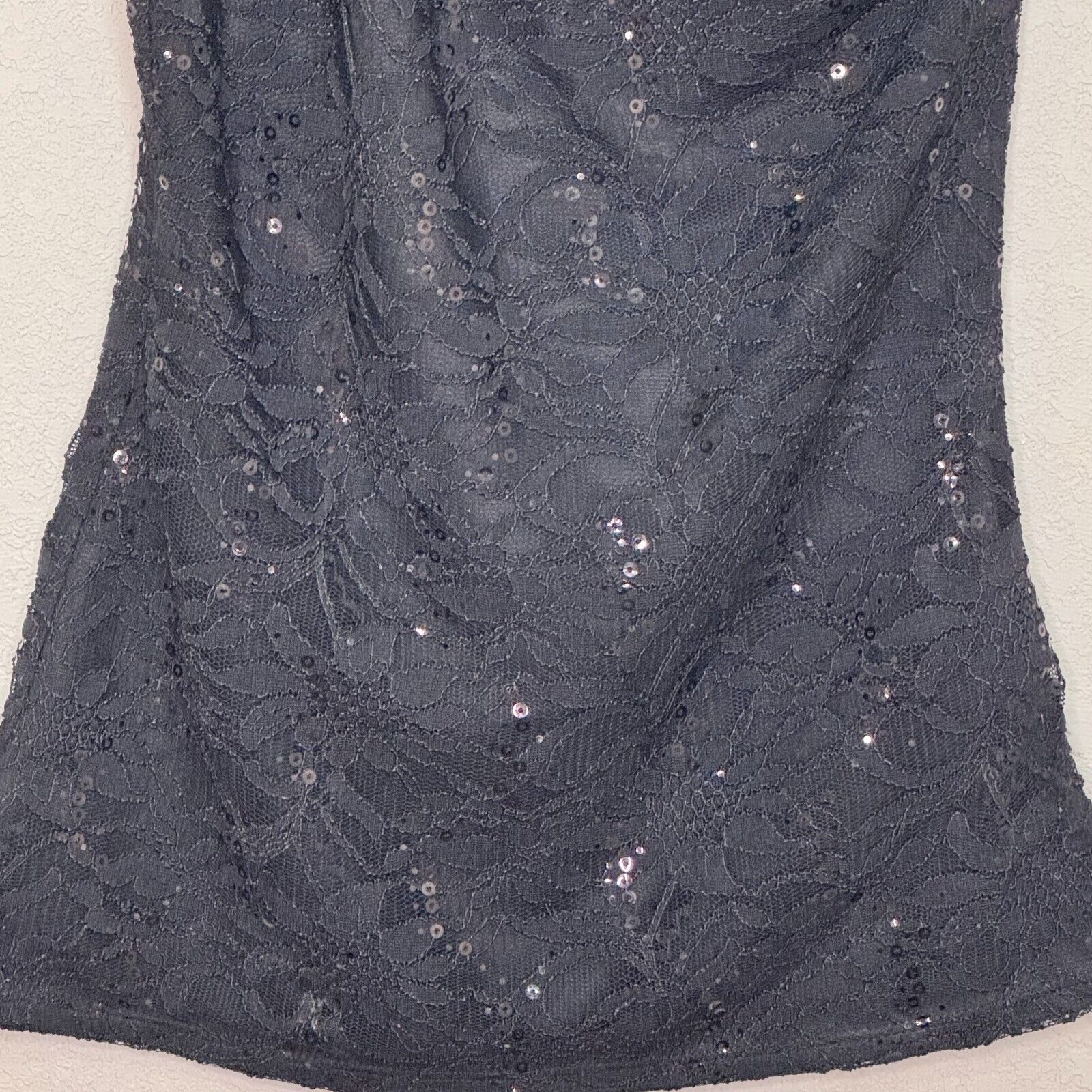 Boston Proper Black Lace Top Size Small One Shoulder NEW $59