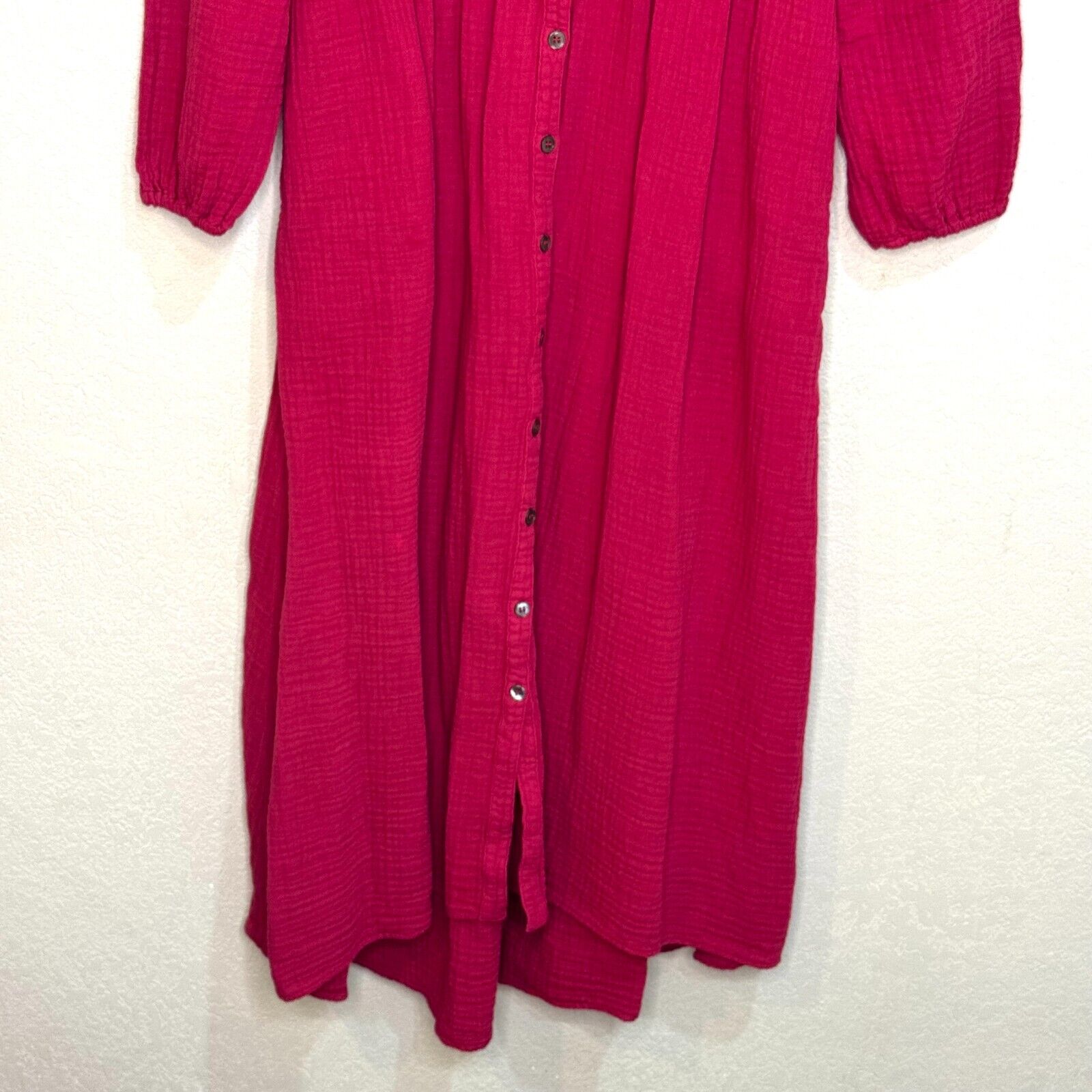 Xirena Cranberry Pink 100% Cotton Gia Midi Dress Size XS $297