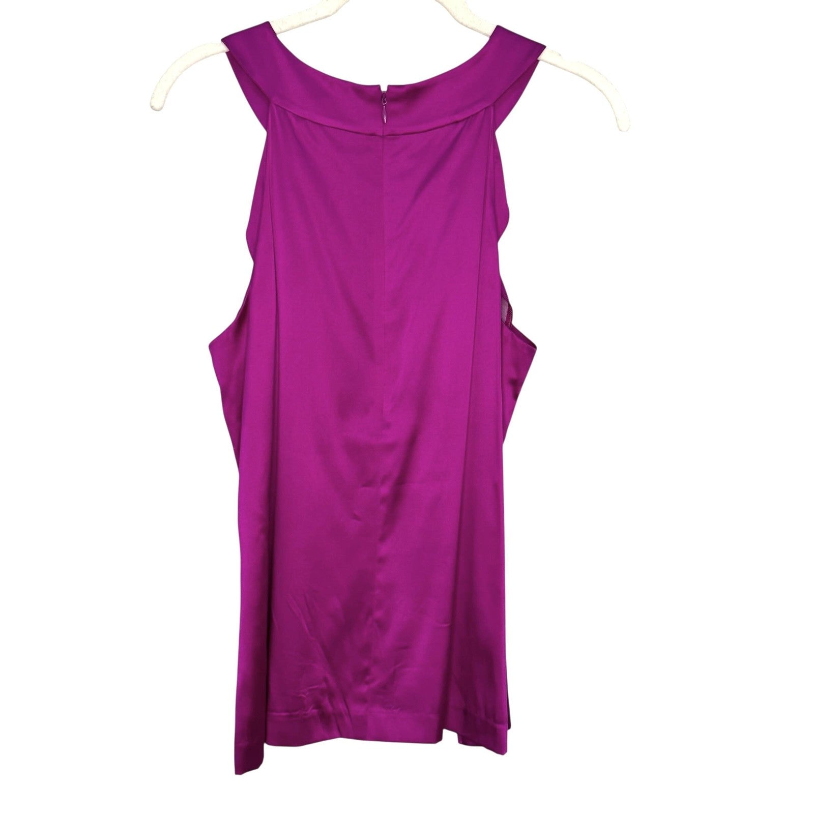 Theory Silk Tank Top Womens Small Purple Magenta Morisa Sleeveless Blouse Shirt