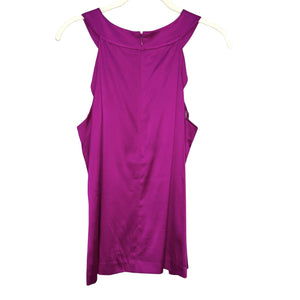 Theory Silk Tank Top Womens Small Purple Magenta Morisa Sleeveless Blouse Shirt