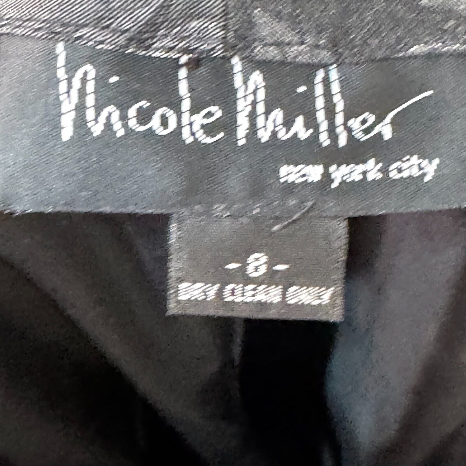 Nicole Miller Black Floral Brocade Jacket and Pant Set Size 8 Vintage Made in US