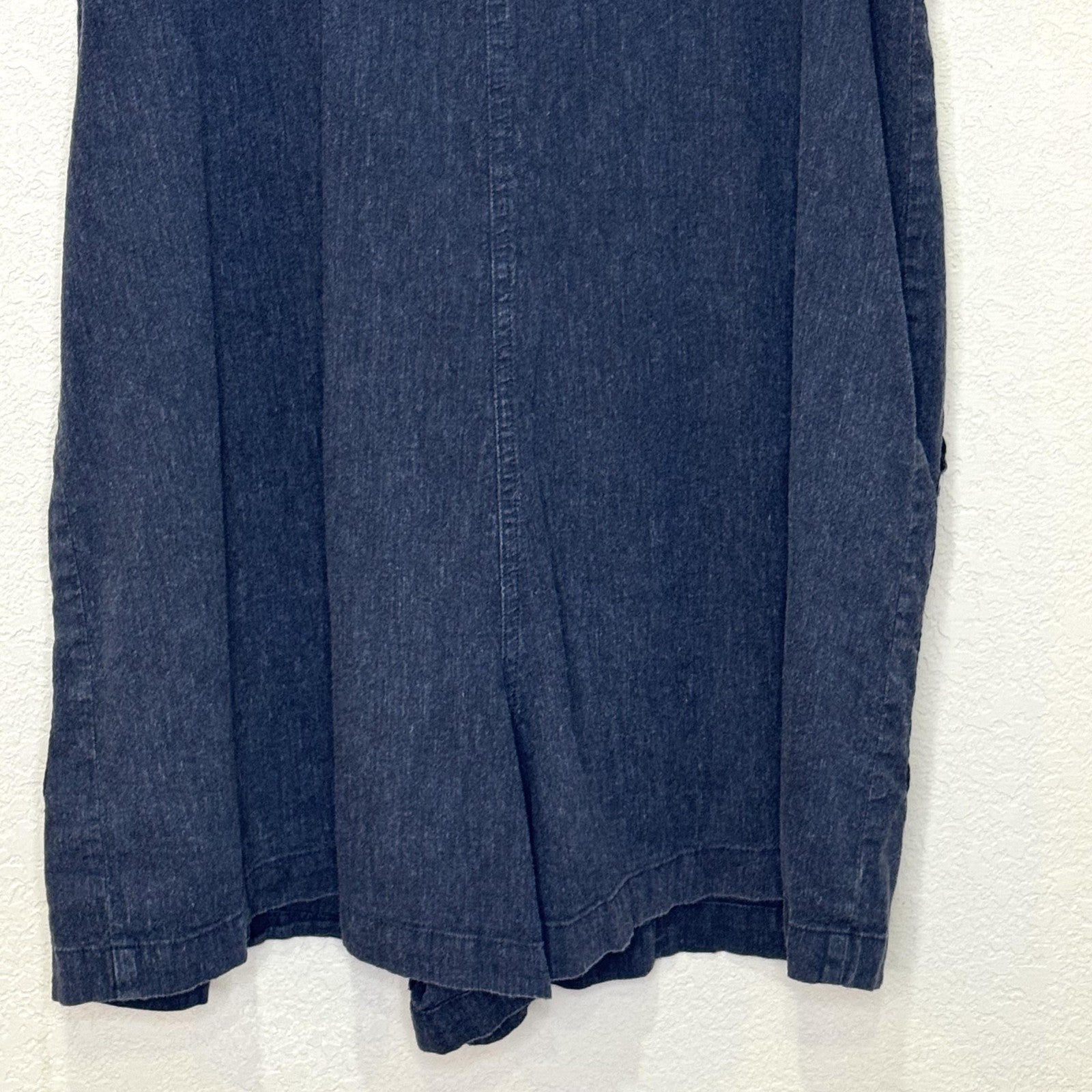 Marine Layer Sydney Romper Womens Large Blue Denim Button Front Pockets Summer