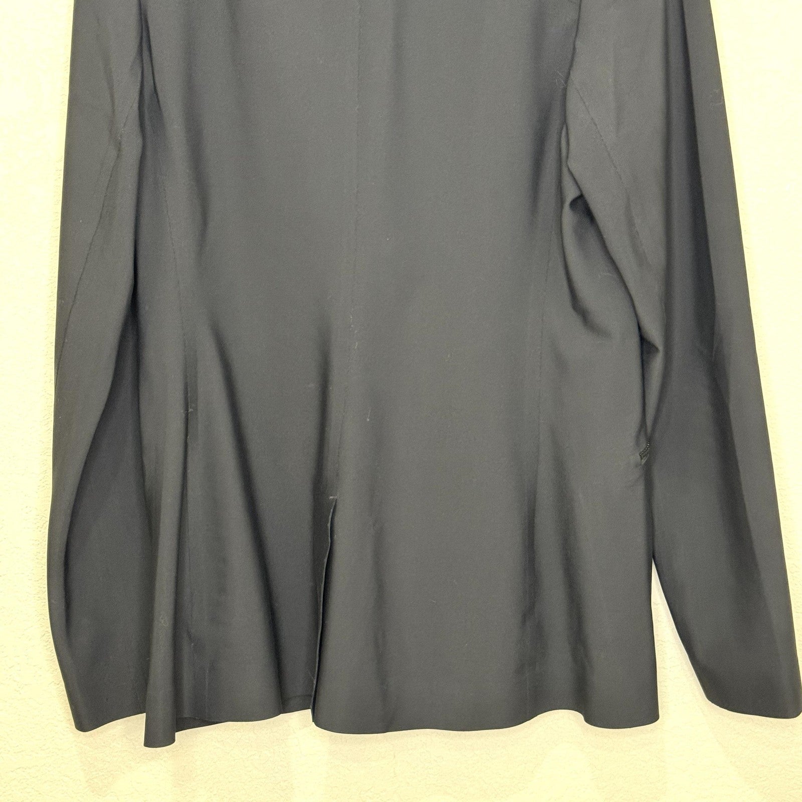 Athleta Blazer Womens 10 Black Performance Stretch Open Front Zip Pockets