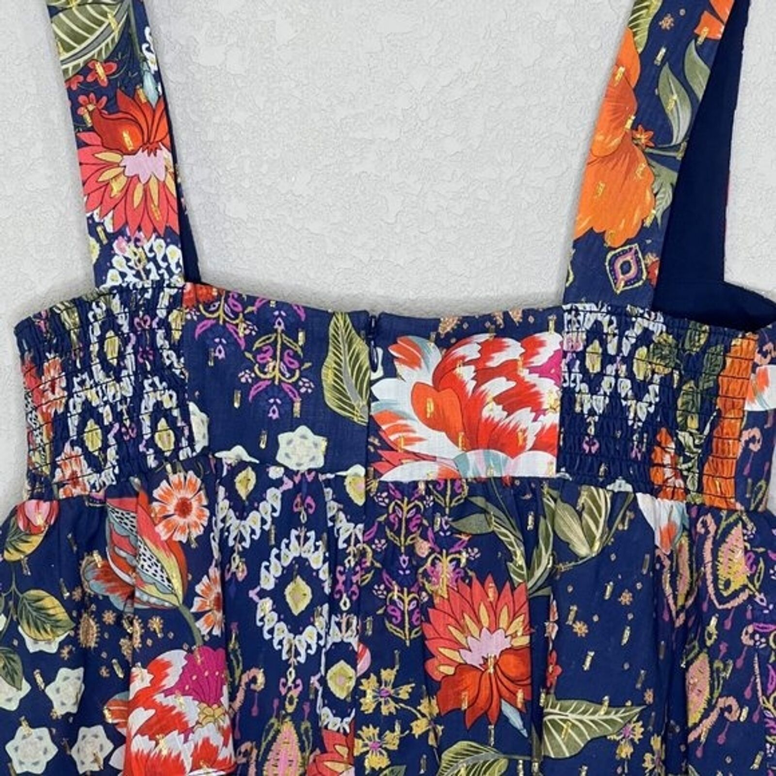 Amanda Uprichard Cami Top Size XS Everleigh Blue Floral Sleeveless