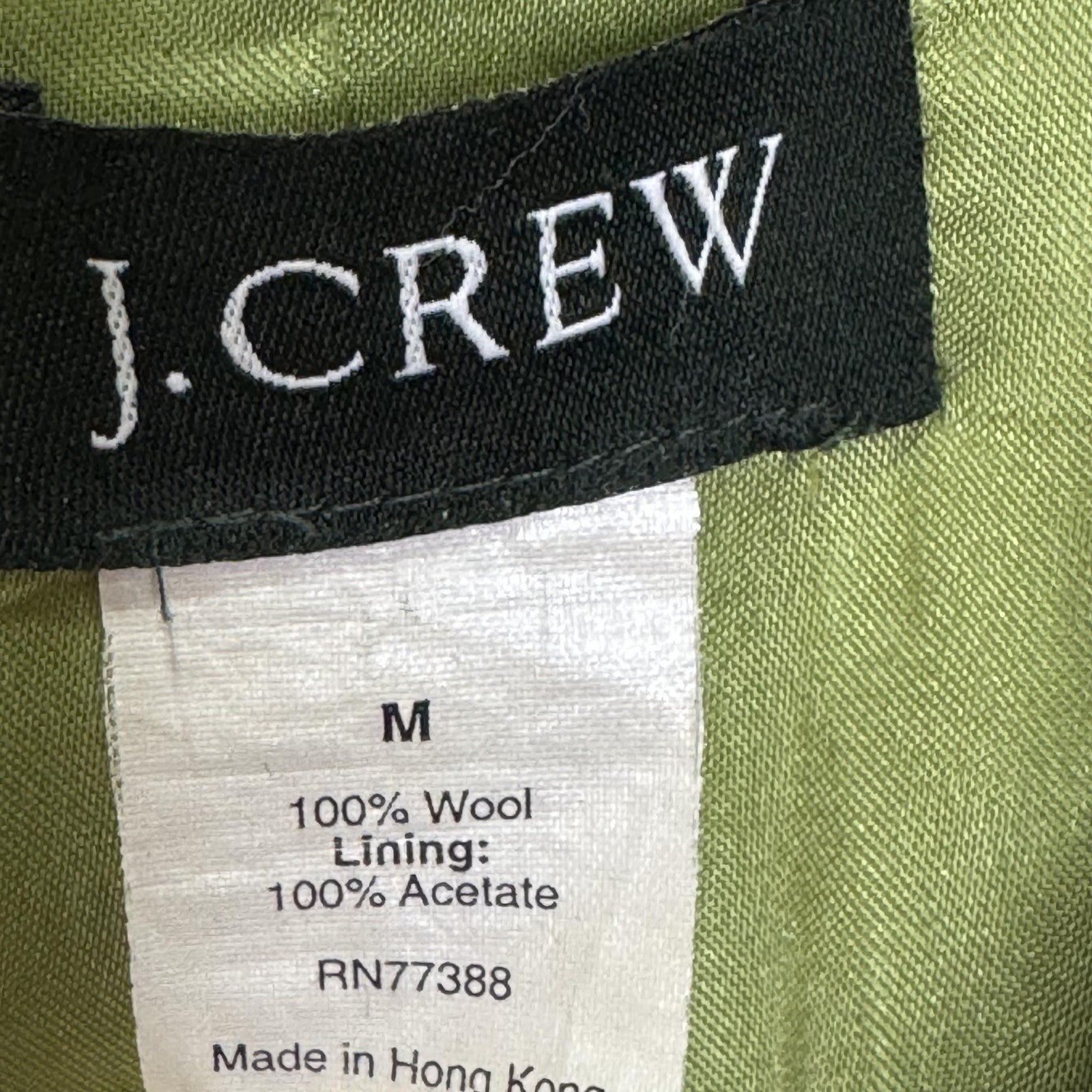 Vintage J.Crew Coat Womens Medium Black White Herringbone Wool Thinsulate 00s