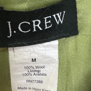Vintage J.Crew Coat Womens Medium Black White Herringbone Wool Thinsulate 00s