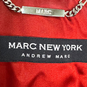 Andrew Marc New York Red Leather Jacket Womes Size Small Soft Lined