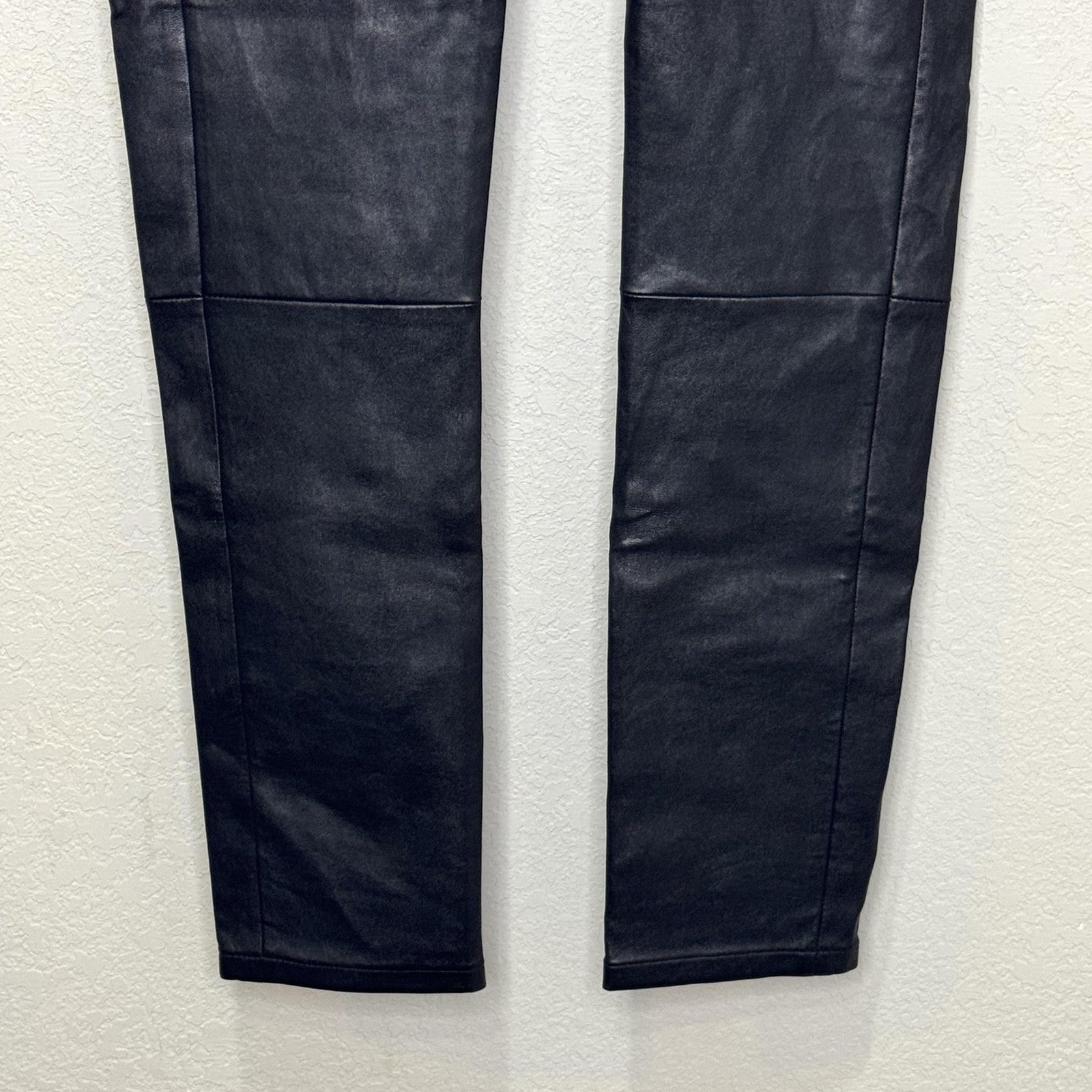 Michael Stars Pants Womens Medium Black Stretch Leather Leggings Skinny KT13C750