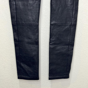 Michael Stars Pants Womens Medium Black Stretch Leather Leggings Skinny KT13C750