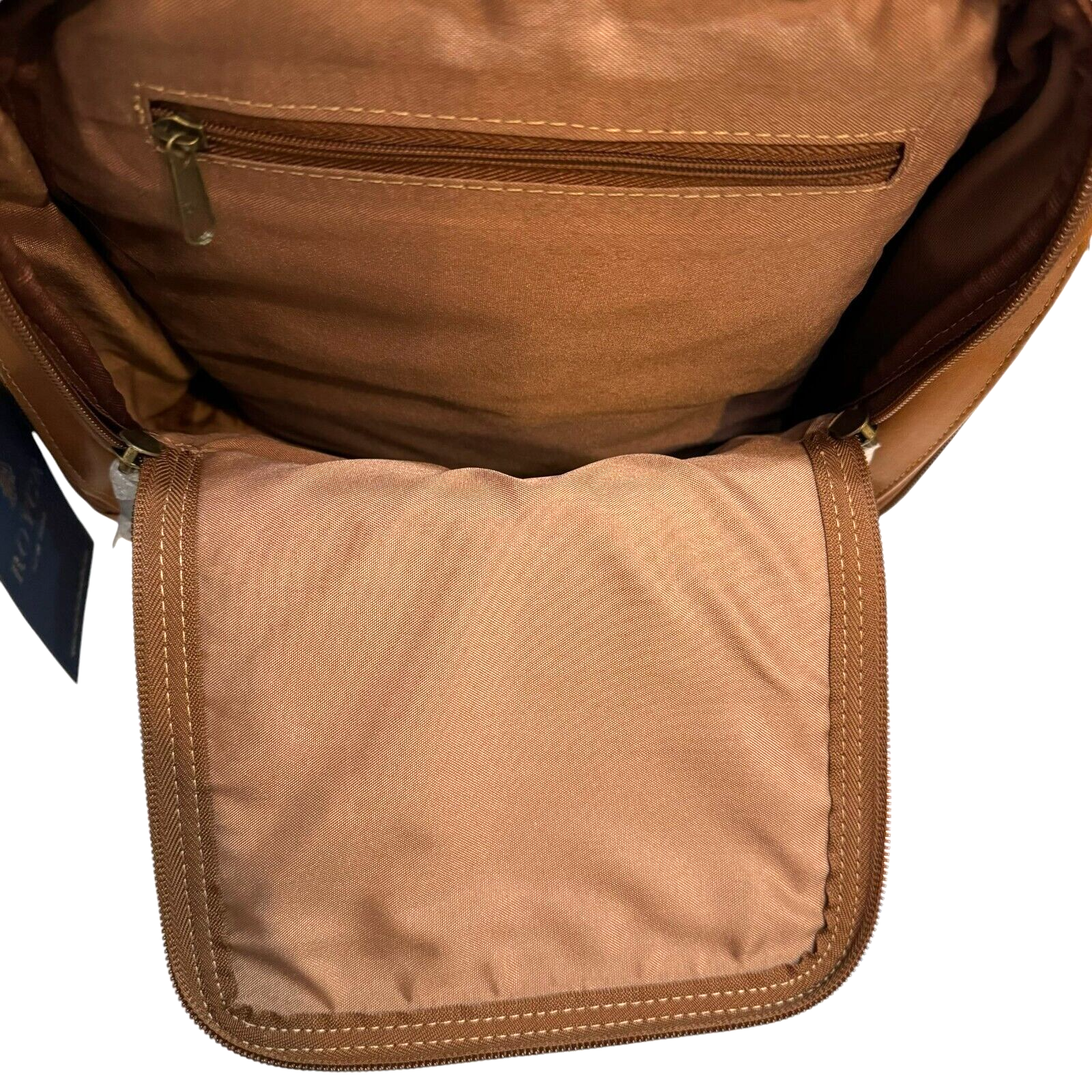 ROYCE NEW Tan 100% Leather Vaquetta Backpack Bag $500 Retail Made In Columbia