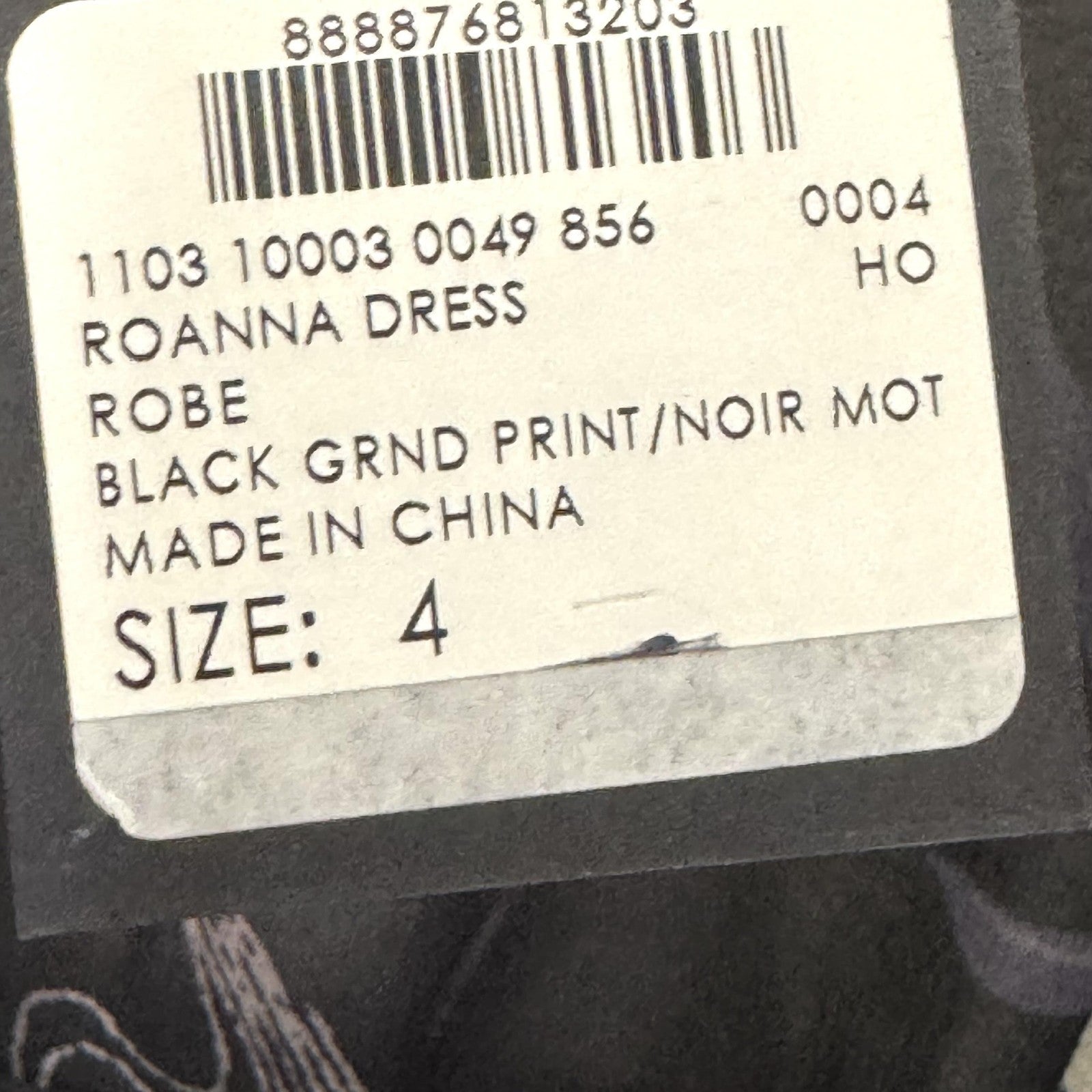 Club Monaco Roanna Dress Womens 4 Black Floral Silk Long Sleeve Mini Boho Chic