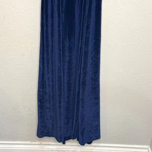 Baltic Born Blue Velvet Maxi Dress Size Large Short Sleeve Wrap