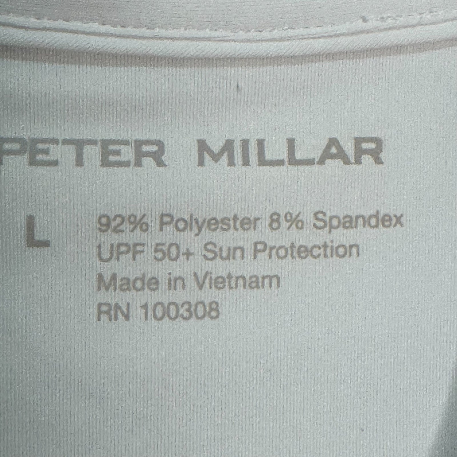 Peter Millar Women's White Golf Polo Shirt Size Large SPF 50 Golf Tennis