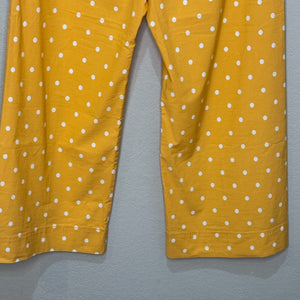 Anthropologie Maeve Colette Pants Size 32 NEW Yellow Gold Polka Dot