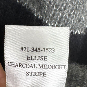 Rails Cashmere Silk Blend Sweater Size Medium Ellise Charcoal Midnight Stripe