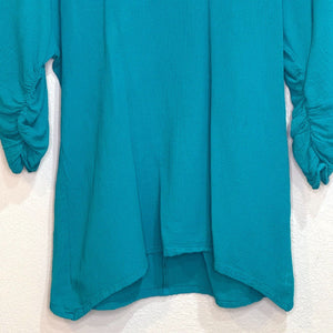 Oh My Gauze Teal Green 3/4 Sleeve Top Size Small / Medium (1)