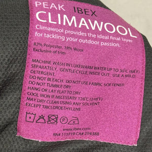 Ibex Vest Womens Medium Blue Climawool Wool Blend Softshell Full Zip Outdoor