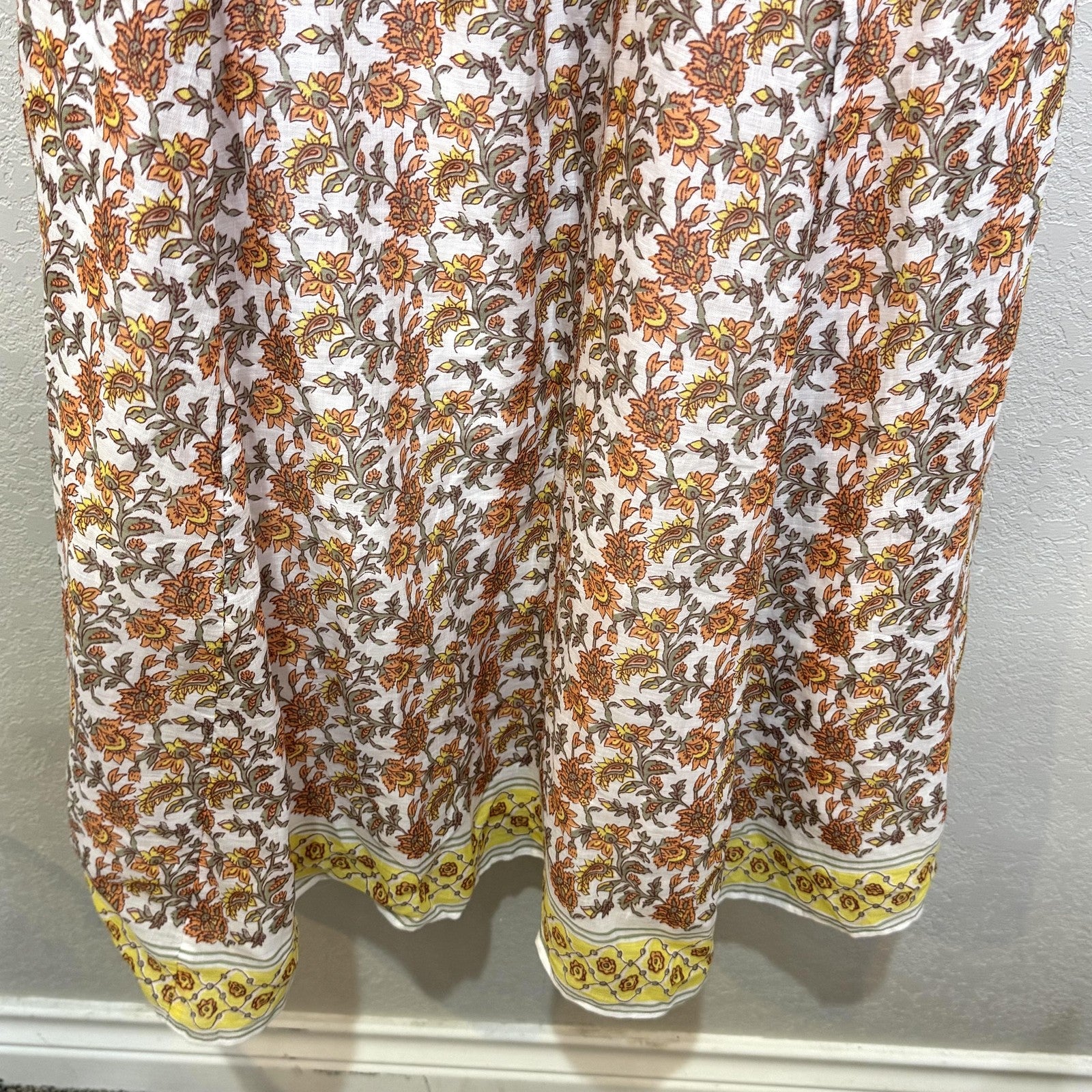 J.Crew Dress Womens Small Multi Floral Smocked Strapless Convertible Midi CK836