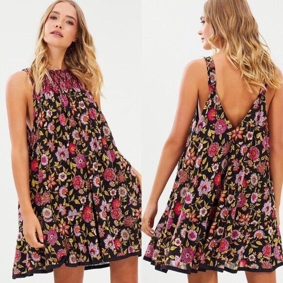 Free People Oh Baby Floral Mini Dress Size Small $138