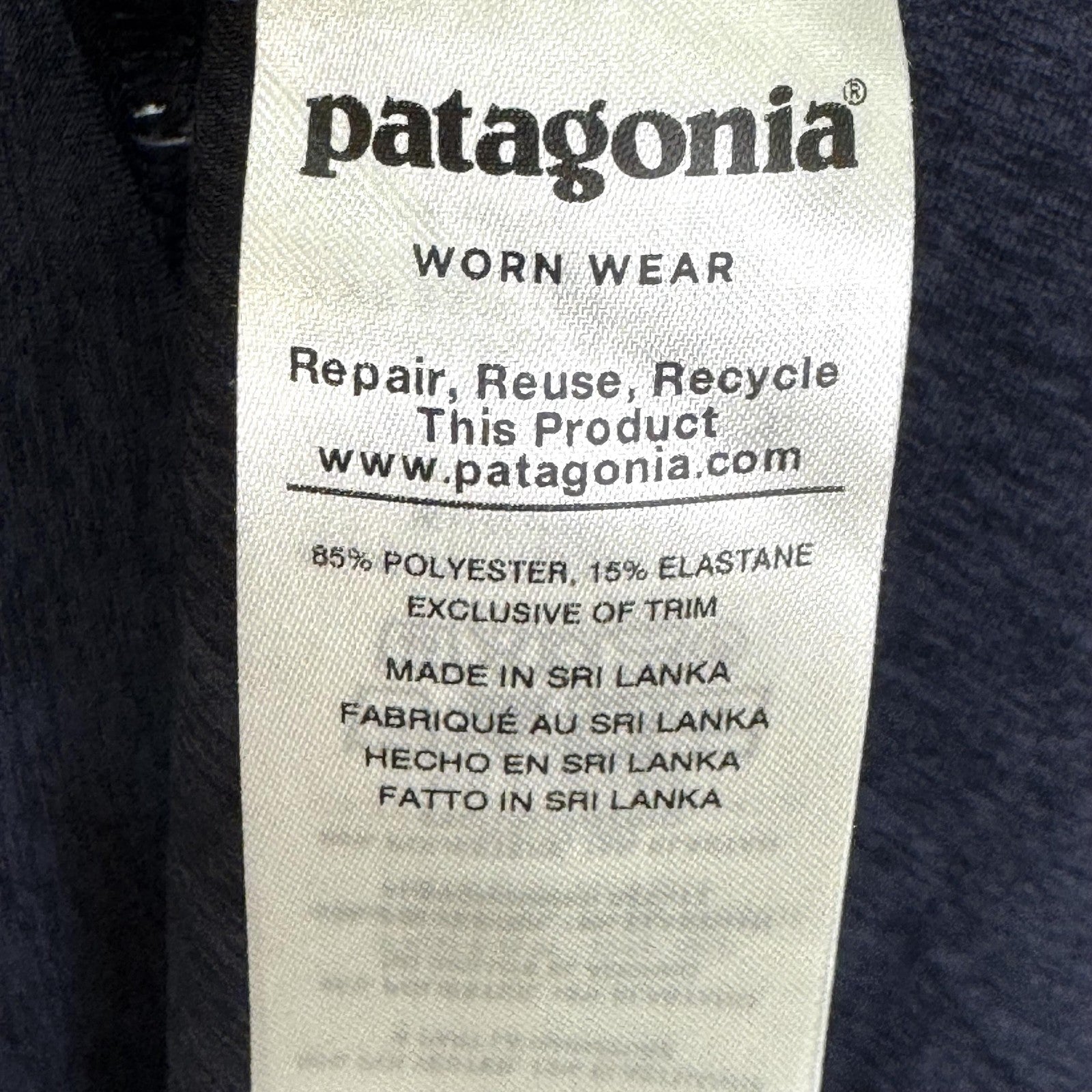 Patagonia Dress Womens Large Blue Nena Wrap Tank Sleeveless Summer Travel Lined