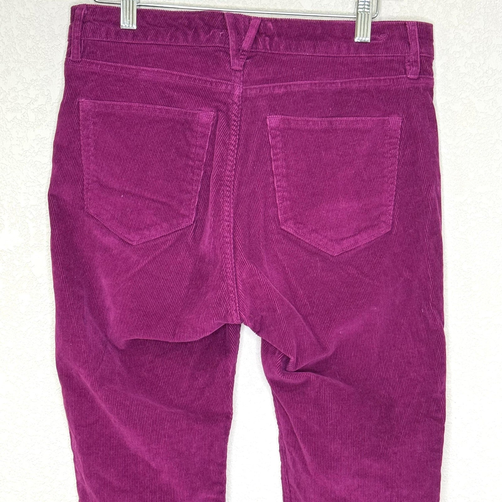 Vineyard Vines Pants Womens 28 Purple Corduroy Raw Hem Ankle Stretch 2P001366
