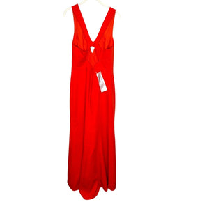 BCBGMAXAZARIA Maxi Dress Evening Gown Size 10 Bright Poppy Red Riva NEW $368